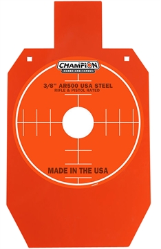 Picture of Champion AR500 Center Mass 66% IPSC Steel Target 3/8" Orange 44907