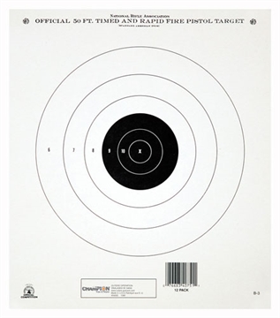 Picture of CHAMPION NRA TARGET BG3 50FT TIMED/RAPID FIRE TRAINING/QUALIFING 12PK ( 12 PER CASE ) 40751
