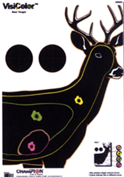 Picture of Champion Targets VisiColor Deer Paper Hanging Pistol/Rifle 13" x 18" Multi-Color Includes Pasters 10 Pack 45823