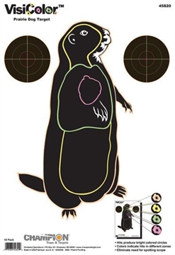 Picture of Champion VisiColor High-Visibility Paper Targets Prairie Dog 11" X 16" 10/Pack 45820