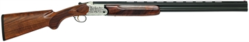 Picture of Charles Daly 202 410 Bore Break Open 3" 2rd 26" Black Over/Under Vent Rib Barrel, Silver Engraved Alloy Steel Receiver, Fixed w/Pistol Grip Checkered Walnut Stock 930393