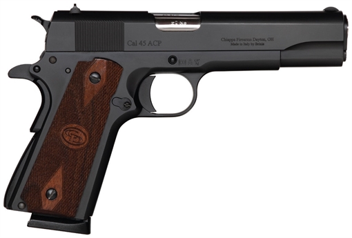 Picture of Charles Daly 1911 Field Grade 9mm Luger 10+1, 5" Stainless Steel Barrel, Black Serrated Steel Slide, Black Steel Frame w/Beavertail, Walnut Diamond Checkered Grip 440169