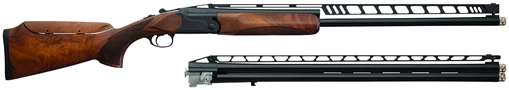 Picture of Charles Daly 202 Unsingle Combo 12 Gauge Break Open 2.75" 2rd 32" Black Over/Under Vent Rib Barrel, Black Steel Receiver, Adj Cheek Riser Walnut Wood Stock 930410