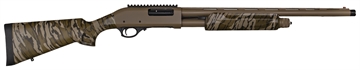Picture of Charles Daly 301 12 Gauge with 24" Barrel, 3" Chamber, 4+1 Capacity, Flat Dark Earth Metal Finish & Mossy Oak Bottomland Synthetic Stock Right Hand (Full Size) 930315