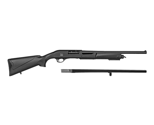 Picture of Chiappa Firearms 301 Field/Tactical Full Size 12 Gauge Pump 3" 5+1 18.50/28" Black Steel Vent Rib Barrel, Black Aluminum Receiver, Black Synthetic Stock 930374