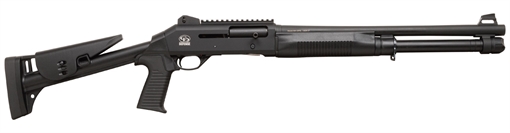 Picture of Chiappa Firearms 601 DPS Full Size Frame 12 Gauge Semi-Auto 3" 5+1 18.50" Black Steel Barrel, Black Picatinny Rail Aluminum Receiver, Black Fixed Synthetic Stock, Black Rubber Grip 930386