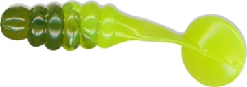 Picture of CHARLIE BREWER SLIDER CRAPPIE GRUB 1" 18BG-BLK/CHT TL CBPF5