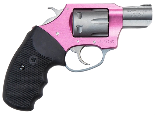 Picture of Charter Arms Pathfinder Lite Pink Lady Small 22 LR, 8 Shot 2" Matte Stainless Steel Barrel & Cylinder, Pink Aluminum Frame w/Black Finger Grooved Rubber Grip, Exposed Hammer 52230