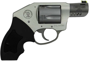 Picture of Charter Arms Off Duty Coyote 380 ACP 5rd 2" Matte Stainless Ported Barrel & Cylinder, Anodized Aluminum Frame, Black Finger Grooved Rubber Grip, Concealed Hammer 53801