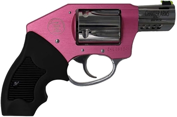Picture of Charter Arms Off Duty Coyote 380 ACP 5rd 2" Stainless Ported Barrel, High Polished Cylinder, Pink Aluminum Frame, Black Finger Grooved Rubber Grip, Concealed Hammer 53812