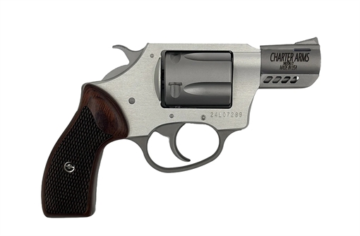 Picture of Charter Arms Coyote Small 380 ACP 5 Shot 2" Ported Stainless Steel Barrel, Stainless Steel Cylinder, Anodized Aluminum Frame, Rosewood Checkered Grip, Exposed Hammer 53802