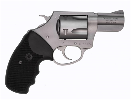 Picture of Charter Arms Mag Pug Large 357 Mag, 5 Shot 2.20" Matte Stainless Steel Ported Barrel, Matte Stainless Steel Cylinder & Frame w/Black Finger Grooved Rubber Grip 73520