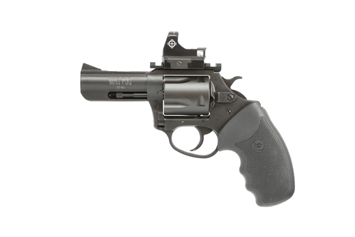 Picture of Charter Arms Mag Pug Large 357 Mag 5 Shot, 3" Black Passivate Steel Barrel & Cylinder, Black Passivate Steel w/Picatinny Rail Frame. Black Combat Rubber Grip, Includes Micro Optic 13535