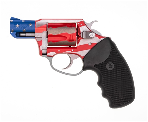 Picture of Charter Arms Undercover The Old Glory Small 38 Special, 5 Shot 2" American Flag Stainless Steel Barrel & Cylinder, American Flag Aluminum Frame w/Black Finger Grooved Rubber Grip, Exposed Hammer 23872