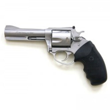 Picture of Charter Arms Pitbull 40 S&W 5 Shot 4.20" Matte Stainless Steel Barrel, Cylinder & Frame w/Black Finger Grooved Rubber Grip 74042