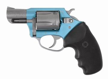 Picture of Charter Arms Undercover Lite Santa Fe Sky Small 38 Special, 5 Shot 2" Stainless Steel Barrel & Cylinder, Turquoise Aluminum Frame w/Black Finger Grooved Rubber Grip, Exposed Hammer 53860