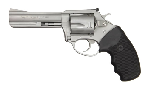 Picture of Charter Arms Mag Pug Target Large 357 Mag, 5 Shot 4.20" Matte Stainless Steel Barrel, Cylinder & Frame w/Black Finger Grooved Rubber Grip 73542