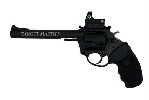 Picture of CHARTER ARMS ARMS TARGET MASTIFF 9MM LARGE 5 SHOT 6IN PICATINNY OPTIC STANDARD COLOR CASED BLACKNITRIDE+ 69965