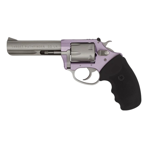 Picture of Charter Arms Pathfinder Lite 22 LR 8rd 4.20" Matte Stainless Stainless Steel Barrel, Lavender Aluminum Frame, Matte Stainless Cylinder, Black Finger Grooved Rubber Grip, Exposed Hammer 52242