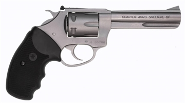 Picture of Charter Arms Pathfinder Target 22 LR, 8 Shot 4.20" Matte Stainless Steel Barrel & Cylinder, Anodized Aluminum Frame w/Black Finger Grooved Rubber Grip, Exposed Hammer 72242