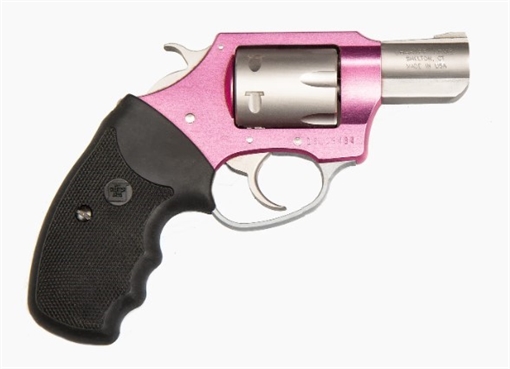 Picture of Charter Arms Pathfinder Pink Lady Small Frame 22 WMR 8 Shot 2" Stainless Steel Barrel, Pink Cerakote Aluminum Frame, Stainless Cylinder, Black Finger Grooved Rubber Grip, Exposed Hammer 52330