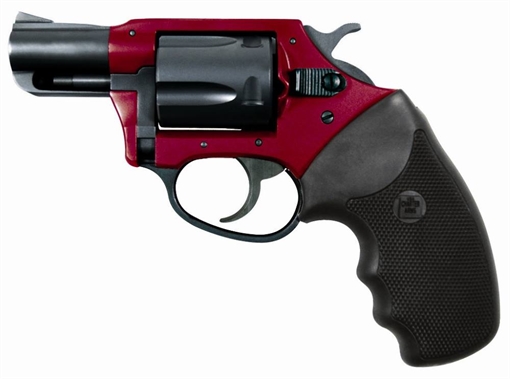 Picture of Charter Arms Undercover Lite Small 38 Special, 5 Shot 2" Black Passivate Stainless Steel Barrel & Cylinder, Red Aluminum Frame w/Black Finger Grooved Rubber Grip, Exposed Hammer 53824