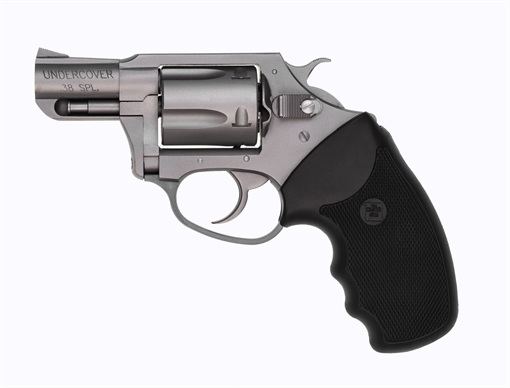 Picture of Charter Arms Undercover Small 38 Special, 5 Shot 2" Matte Stainless Steel Barrel & Cylinder, Aluminum Frame w/Black Finger Grooved Rubber Grip, Exposed Hammer 73820