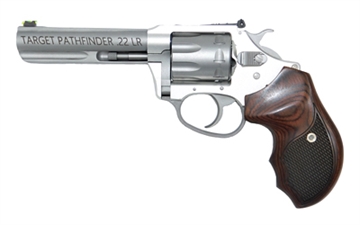 Picture of Charter Arms Pathfinder, Revolver, 22 LR, 4.2" Barrel, Anodized Finish, Silver, Adjustable Sights, Rosewood Grips, 8 Rounds 72243