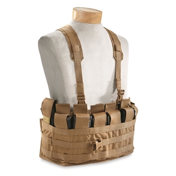 Picture of Chest Rig USMC Military Surplus New Magazine Pouches Coyote Brown TIP-VE955