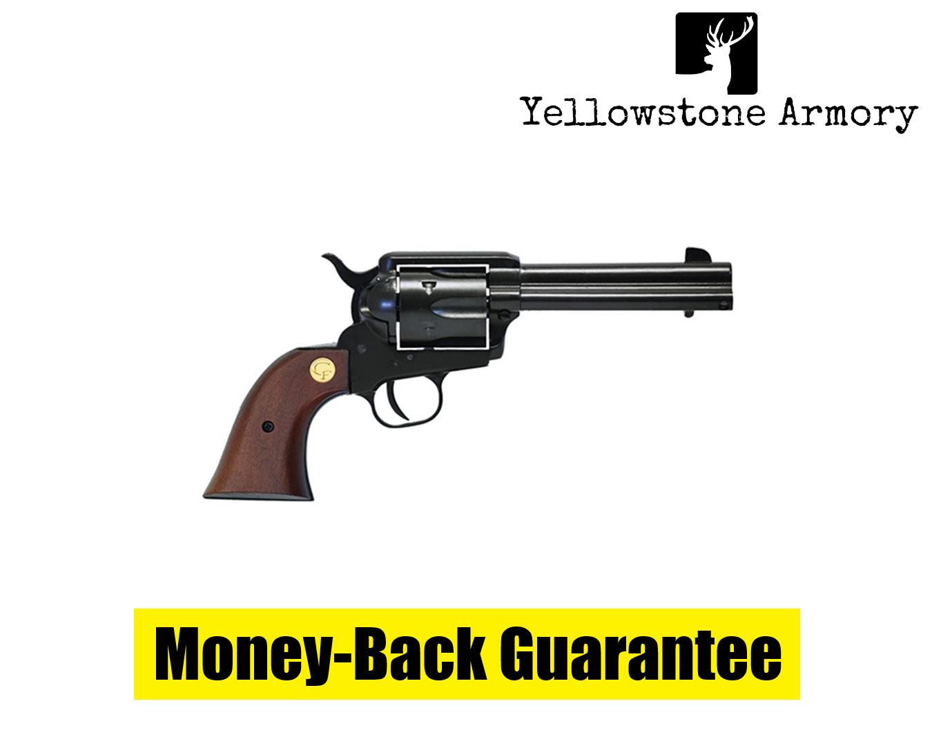 Chiappa 1873 SAA Revolver 22 LR 4.75 in. Black with Wood Grips 6 340.053-img-0