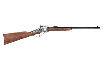 Picture of CHIAPPA 1863 SHARPS CAVALRY NEW MODEL RIFLE COLOR CASE 22IN 50-70 RND BLUED BBL SINGLE TRIGGER HAND OILED WALNUT STOCK 920.344