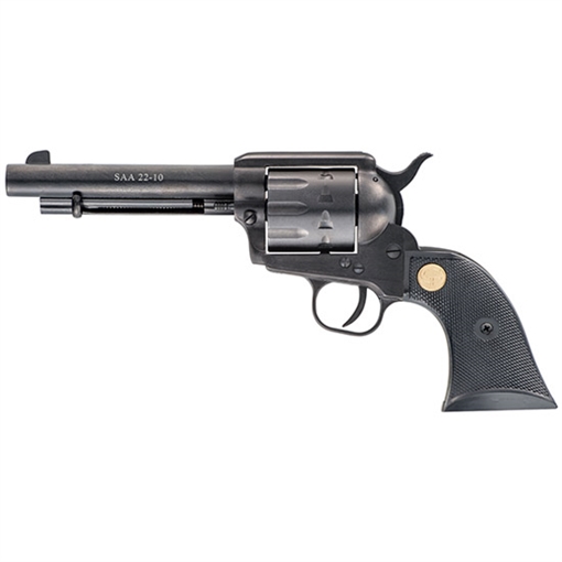 Picture of Chiappa Firearms SAA 1873 Medium Frame 22 LR/22 WMR 10 Shot, 5.50" Blued Steel Barrel, Blued Steel Frame, Blued Cylinder, Black Polymer Grip, Exposed Hammer CF340160D