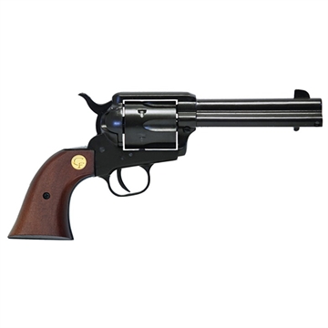 Picture of Chiappa Firearms 340053 SAA 1873 Medium Frame 22 LR 6 Shot, 4.75" Blued Steel Barrel, Blued Steel Frame, Blued Cylinder, Wood Grip, Exposed Hammer 340053 340.053
