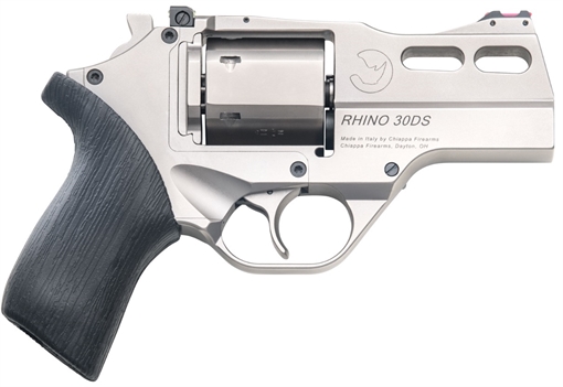 Picture of Chiappa Firearms Rhino 30DS *CA Compliant Small 10mm Auto 6 Shot 3" Black Anodized Picatinny Rail/Vent Rib Barrel, Black Cylinder Black Anodized Aluminum Frame w/Picatinny Rail, Walnut Grip CF340341