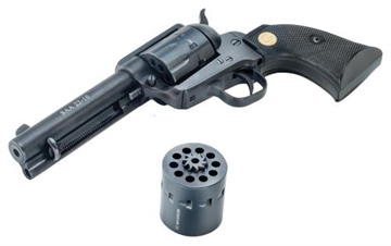 Picture of Chiappa Firearms CF340155D SAA 1873 Medium Frame 22 LR 22 WMR 10 Shot, 4.75" Blued Steel Barrel, Blued Steel Frame, Blued Cylinder, Black Polymer Grip, Exposed Hammer CF340155D CF340.155D