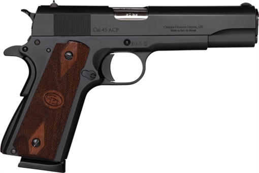 Picture of Charles Daly 1911 Field Grade, Semi-automatic, Metal Frame Pistol, Full Size, 45ACP, 5" Barrel, Steel, Matte Finish, Black, Walnut Grips, 8 Rounds, 1 Magazines 440.111 440111