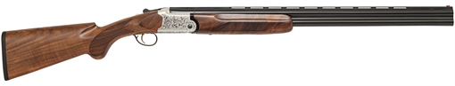 Picture of Chiappa Firearms 202AE 20 Gauge Break Open 3" 2 26" Black Chrome Lined Vent Rib Barrel, Nickel-Plated Engraved Aluminum Receiver, Fixed Walnut Stock 930379