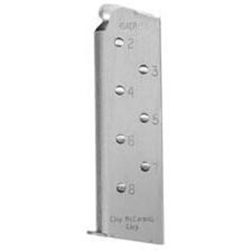 Picture of Chip McCormick Shooting Star Officer's 1911 Handgun Magazine w Pad .45 ACP Stainless Steel 7/rd M-MG-45CP7-P