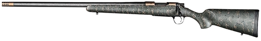 Picture of Christensen Arms Ridgeline 7mm-08 Rem 4+1 24" Carbon Fiber/Threaded Barrel, Burnt Bronze Cerakote, Green with Black/Tan Webbing Stock, Left Hand 8010603800