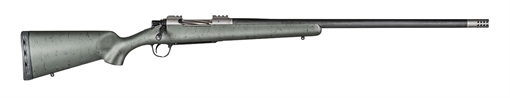 Picture of Christensen Arms Summit TI Full Size 7mm Rem Mag 3+1, 26" Natural Titanium Steel Threaded Barrel, Natural Titanium Aluminum Receiver, Green w/Black Webbing Fixed Sporter Stock CA10268315332