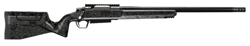 Picture of Christensen Arms Modern Carbon Rifle, Bolt Action Rifle, 300PRC, 24" Carbon Fiber Barrel, Side Baffle Muzzle Brake, Nitride Finish, Black, Carbon Fiber Stock, TriggerTech Trigger, 20 MOA Rail, 4 Rounds, 1 Magazine 801-14005-00 8011400500