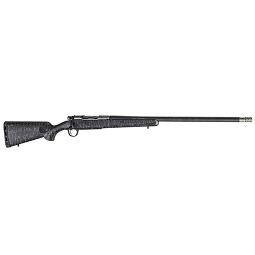 Picture of Christensen Arms Ridgeline, Bolt Action Rifle, 6.5PRC, 24" Threaded Carbon Fiber Wrapped Barrel, 5/8x24 Stainless Radial Muzzle Brake, Stainless Steel Receiver, Carbon Fiber Composite Stock, Black with Gray Webbing, 3 Rounds 801-06005-00 8010600500