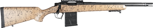 Picture of Christensen Arms Ridgeline Scout, Bolt Action Rifle, 300 Blackout, 16" Carbon Fiber Wrapped Threaded Barrel, 5/8/24, 3-Prong Flash Hider, 1:7 Twist, Black Nitride Finish, Tan/Black Carbon Fiber Composite Stock, TriggerTech Flat Trigger, 5 Rounds, 1 Magazine 801-06123-00 8010612300
