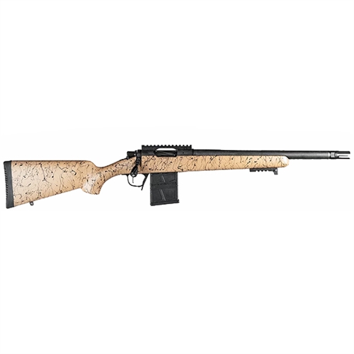 Picture of Christensen Arms Ridgeline Scout, Bolt Action Rifle, 308 Winchester, 16" Carbon Fiber Wrapped Threaded Barrel, 5/8x24, 3-Prong Flash Hider, 1:10 Twist, Black Nitride Finish, Tan/Black Carbon Fiber Composite Stock, TriggerTech Flat Trigger, 5 Rounds, 1 Magazine 801-06120-00 8010612000