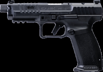 Picture of CANIK METE SFT Pro, Striker Fired, Semi-automatic, Polymer Frame Pistol, Full Size, 9MM, 5" Threaded Barrel, 1/2x28, Matte Finish, Black, Front Night Sight, Blacked Out Rear Sight, Flared Magwell, Optic Ready, 2 Magazines, (1) 20 Round and (1) 18 Round, Includes Accessory Kit HGP7156-N HGP7156N