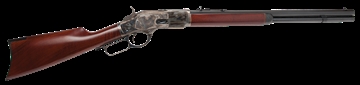 Picture of Cimarron 1873 Short Full Size 45 Colt (Long Colt) 10+1 20" Blued Octagon Barrel, Color Case Hardened Stainless Steel Receiver, Walnut Fixed Stock, Right Hand CA281