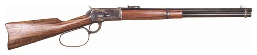 Picture of Cimarron 1892 Cogburn Carbine 45 Colt (Long Colt) 10+1 20" Blued Round Barrel, Color Case Hardened Stainless Steel Receiver, Walnut Fixed Stock, Right Hand AS067