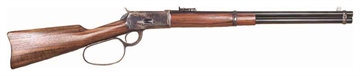 Picture of Cimarron 1892 Cogburn Carbine 45 Colt (Long Colt) 10+1 20" Blued Round Barrel, Color Case Hardened Stainless Steel Receiver, Walnut Fixed Stock, Right Hand AS067
