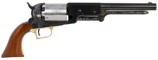 Picture of Cimarron 1847 Walker 44 Cal 6 Shot 9" Blued Round Steel Barrel, White Engraved Cylinder, Color Case Hardened Steel Frame, Walnut Grip, Exposed Hammer CA020COF