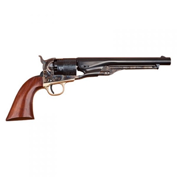 Picture of Cimarron 1860 Army .44 Cal 8" 6 Shot Color Case Hardened Frame, Blued Fluted Cylinder, Blued Round Steel Barrel, Smooth Walnut Grip CA040
